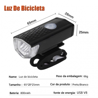 kit de lanterna para bike dianteiro e traseiro bic001