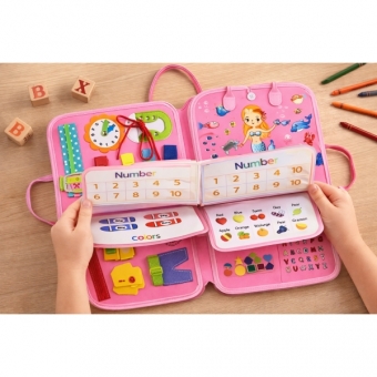 Maleta Brinquedo Educativo Infantil com Números, Cores