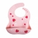 babador infantil silicone rosa