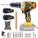 Furadeira parafusadeira 21V com 2 baterias kit completo