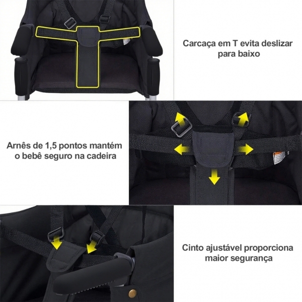 Cadeirinha de Alimentação Portátil  com Fixação ROSA