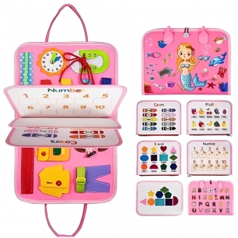 Maleta Brinquedo Educativo Infantil com Números, Cores