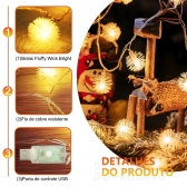 Luzes de natal estilo bola de neve 6M 40 LUZES HX634