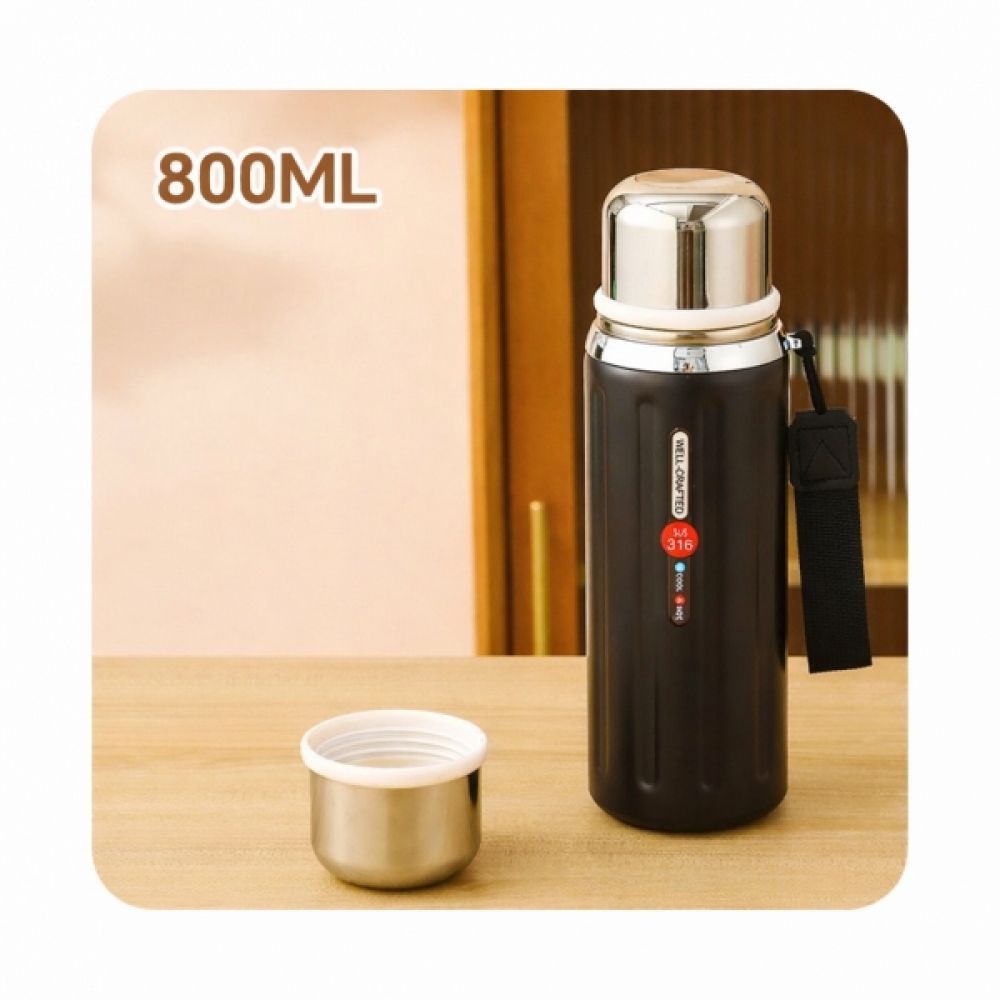 Garrafa Térmica Inox 800ml com Filtro Infusor para Chá