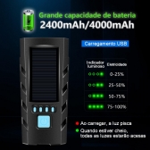 Lanterna para bike com painel solar bic007