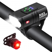 Kit Farol de LED Recarregável com Sinalizador Traseiro para
