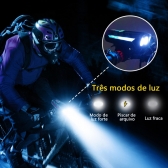 Lanterna para bike com painel solar bic007