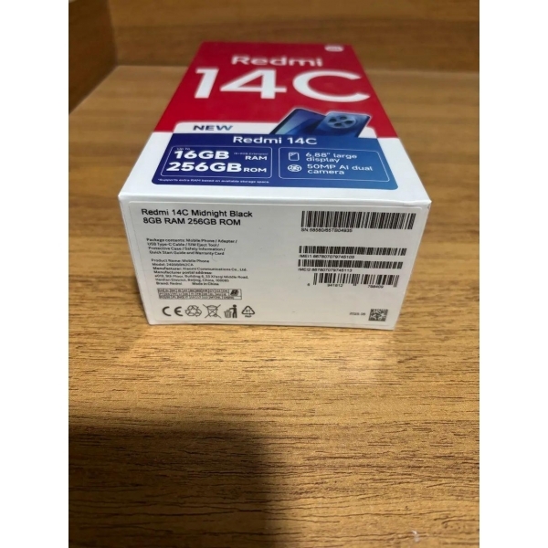 Xiaomi Redmi 14C 8GB RAM 256GB ROM Tela 6.88” Câmera Dupla