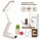 Luminária de Mesa LED Articulada Recarregável com Relógio