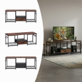 Rack para TV até 55 Polegadas Estilo Industrial com Gaveta