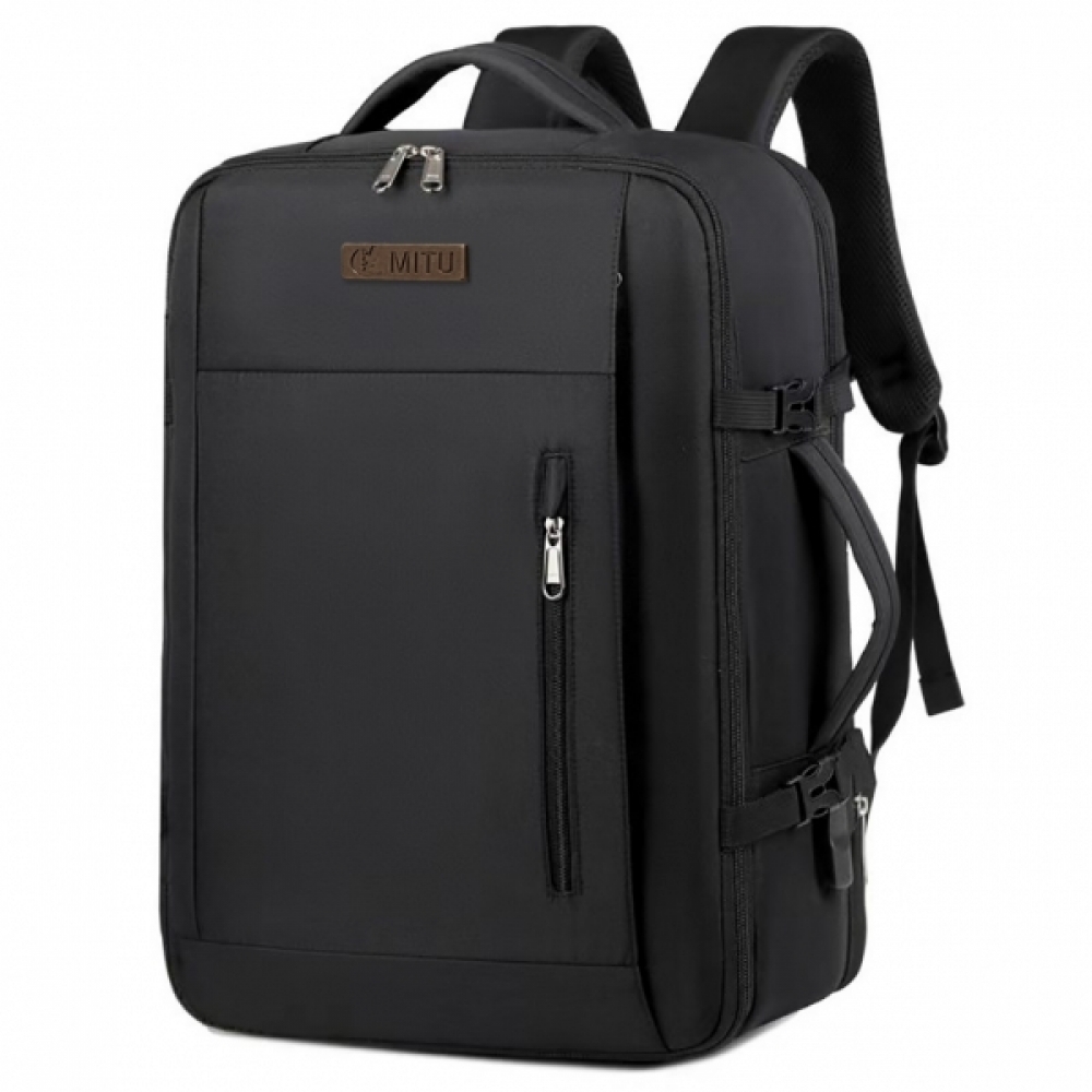 Mochila Executiva Preta com Compartimento para Sapatos