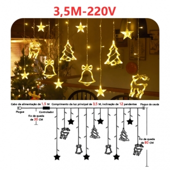 Cortina de luz LED decorativa