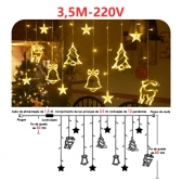 Cortina de luz LED decorativa