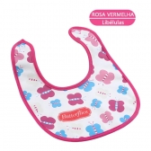 BABADOR Infantil rosa Borboleta