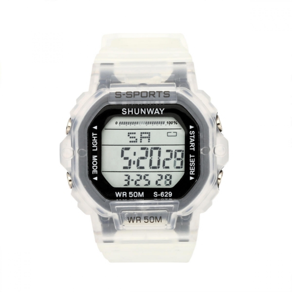 Relógio Feminino Digital Esportivo Transparente LED
