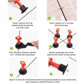 Kit Nivelador de Piso e Azulejo com Nível de Bolha