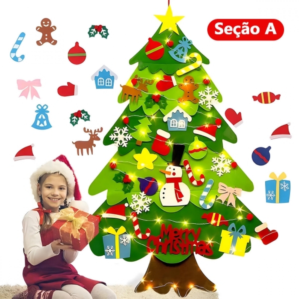 Árvore de Natal Infantil em Feltro
